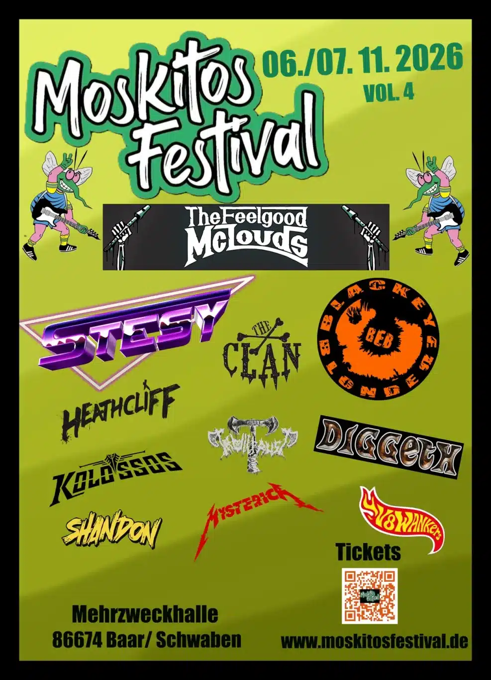 Paranoyd Magazin präsentiert: MOSKITOS FESTIVAL 2026 – Zwei Tage Rock, Punk & Metal in Baar