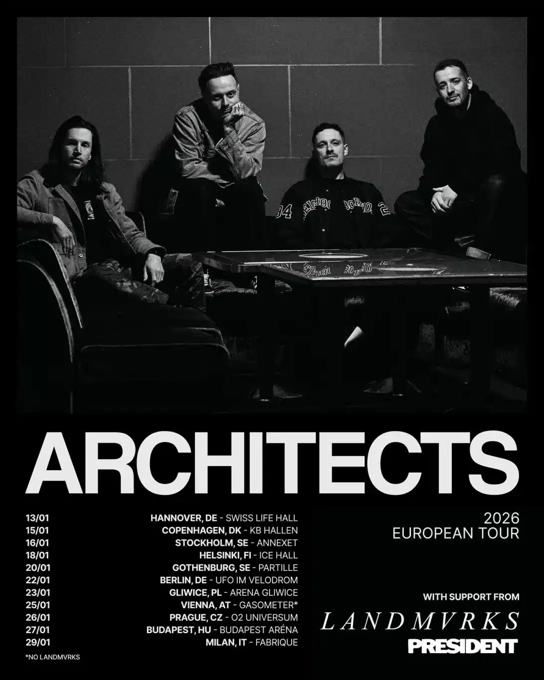 Architects - European Tour 2026