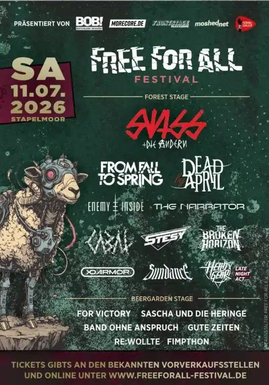 Paranoyd Magazin präsentiert - das Free For All Festival 2026