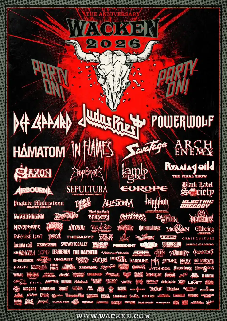 Wacken Open Air 2026: Massive Line-Up-Welle mit über 50 Bands