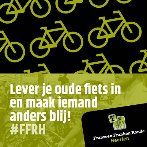 Lever je oude fiets in bij de Franssen Franken container tijdens de  Franssen Ronde van Heerlen. - ParkstadActueel