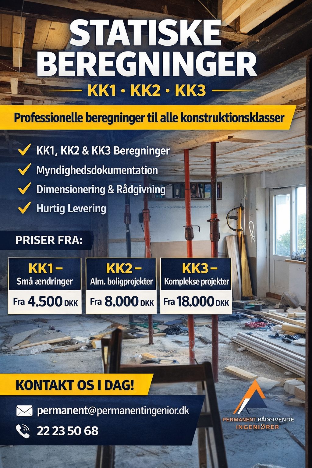 🔹 Statiske beregninger KK1, KK2, KK3 – Hurtig levering i hele Danmark