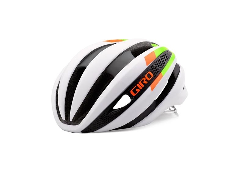 Giro Hjelm Synthe Mat Hvid/Lime/orange M/55-59