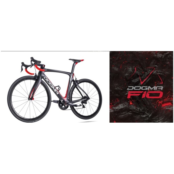 Pinarello  Dogma F10 Sort/Lava Rød 55 cm