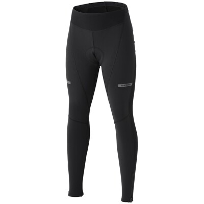 Cykeltights Wind Dame m. indlæg u seler sort S - Small