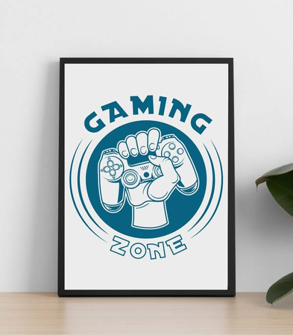 Gaming Zone - Gamer Plakat til Playstation-spilleren
