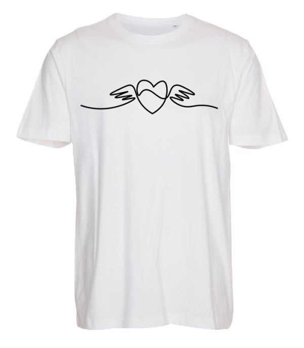 Heart - T-shirt med stregtegning