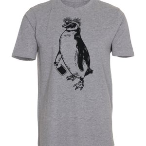 Drunk Penguin - T-shirt Med Stregtegning Af Pingvin