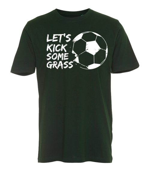 Let´s kick some grass - Fodbold T-shirt