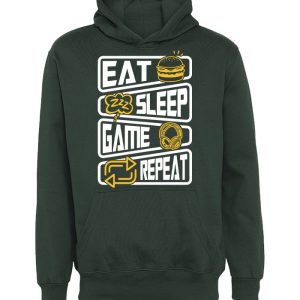 EAT SLEPP GAME REPEAT - Gamer Hoodie