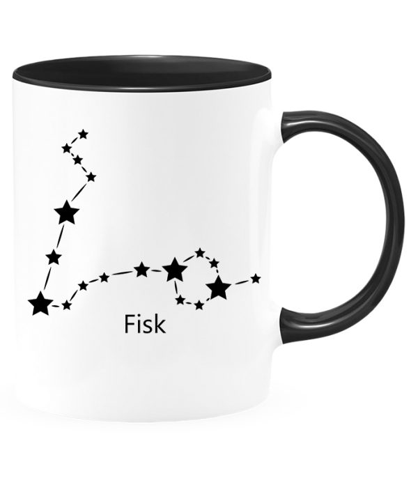 Stjernetegnkrus med stjernebilleder - Fisken