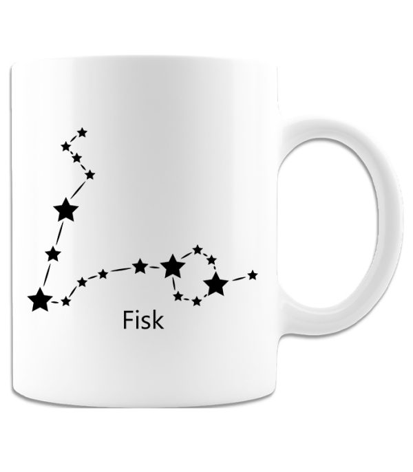 Stjernetegnkrus med stjernebilleder - Fisken