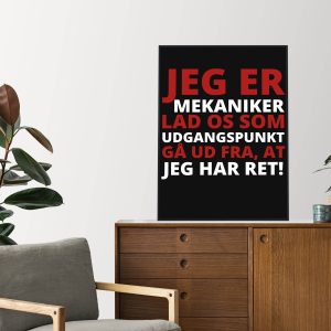 Sjov plakat til mekaniker