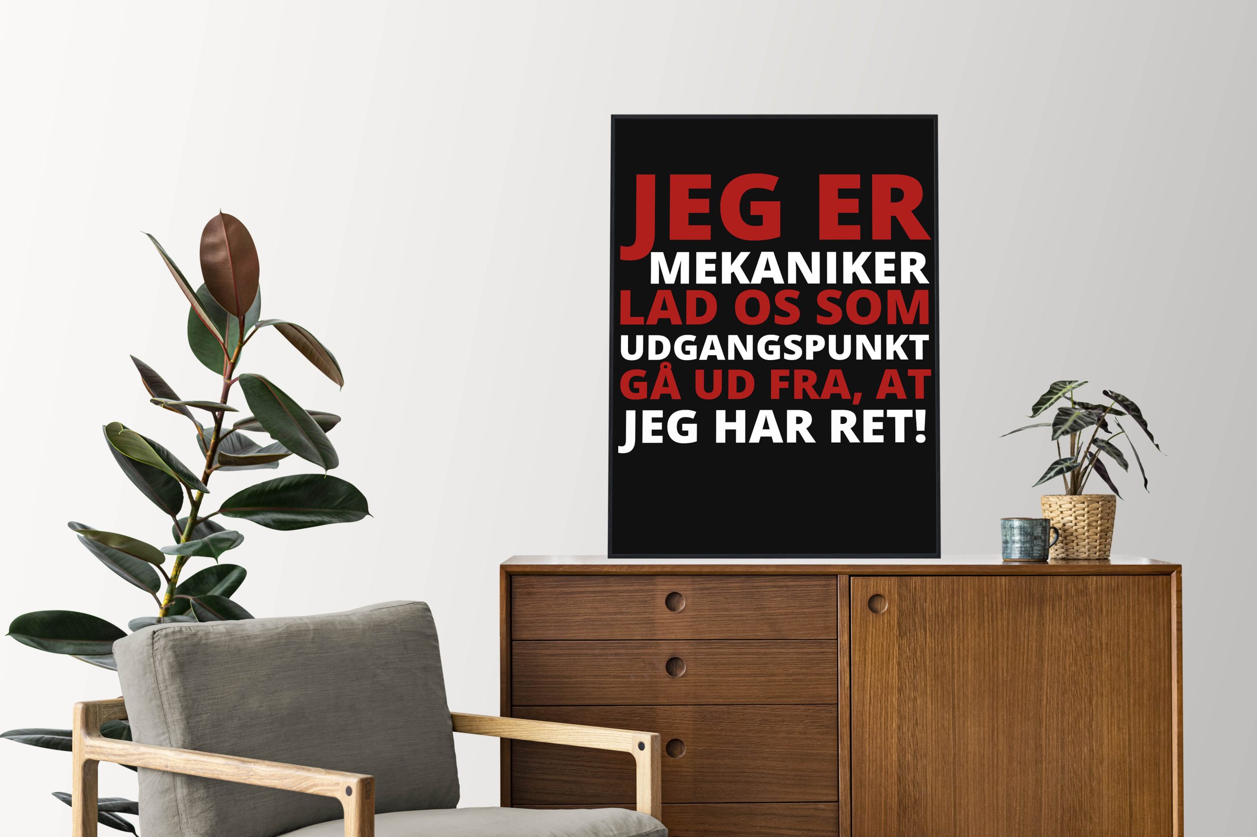 Jeg er mekaniker - plakat til mekaniker - PersonligeGaver.dk