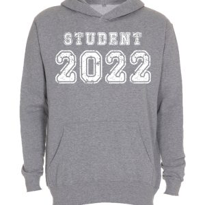 Grå hoodie til studenten 2022