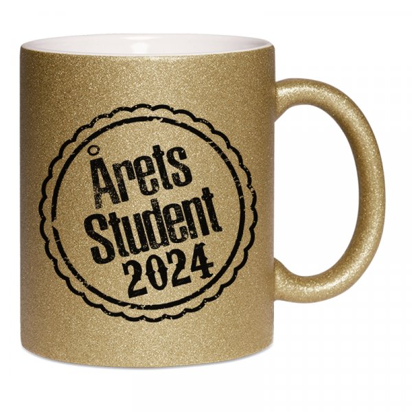 Guldfarvet glimmerkrus til Årets student 2024