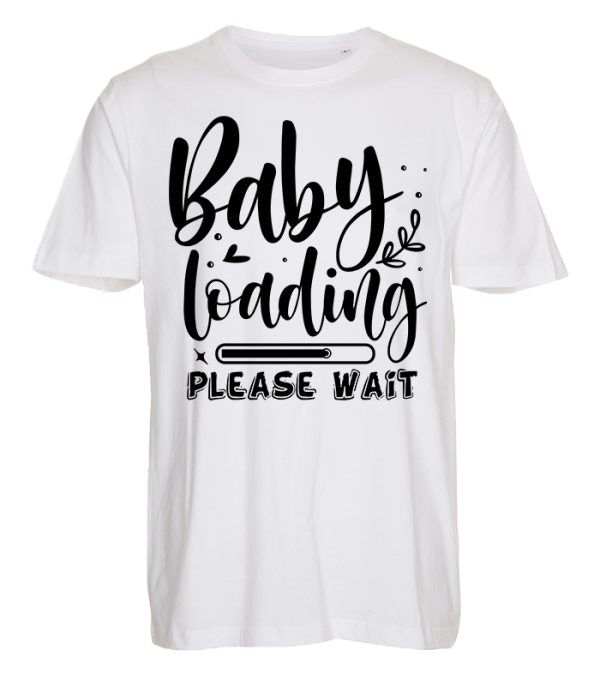 T-shirt til den gravide med teksten Baby loading - Please wait.