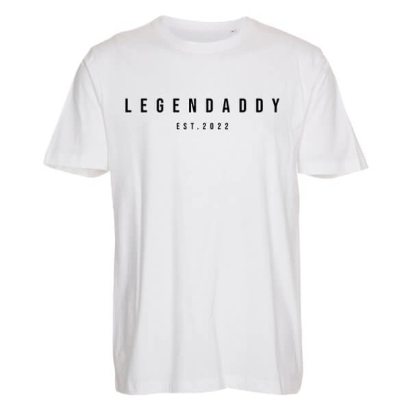 LEGENDADDY - T-shirt til far med personligt årstal på førstefødte barn.