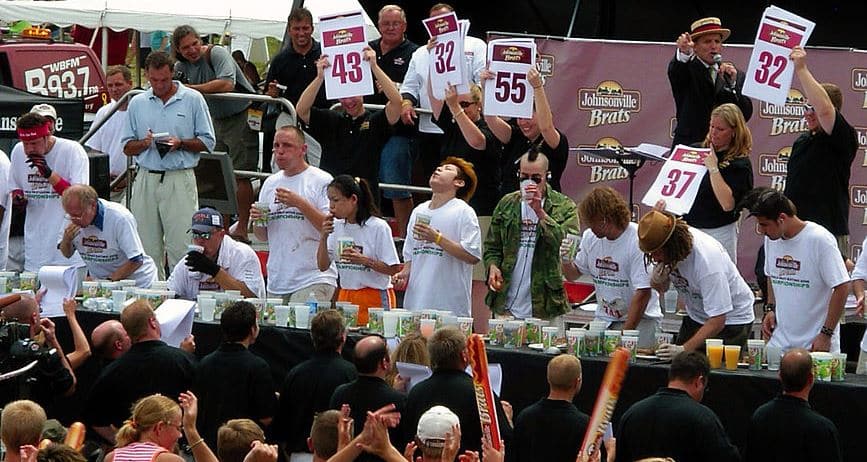 Hot dog eating contest