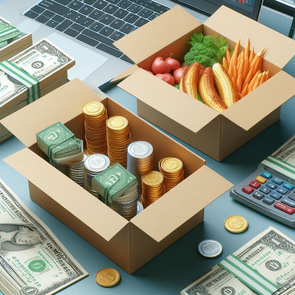 mealbox with money - generated by AI