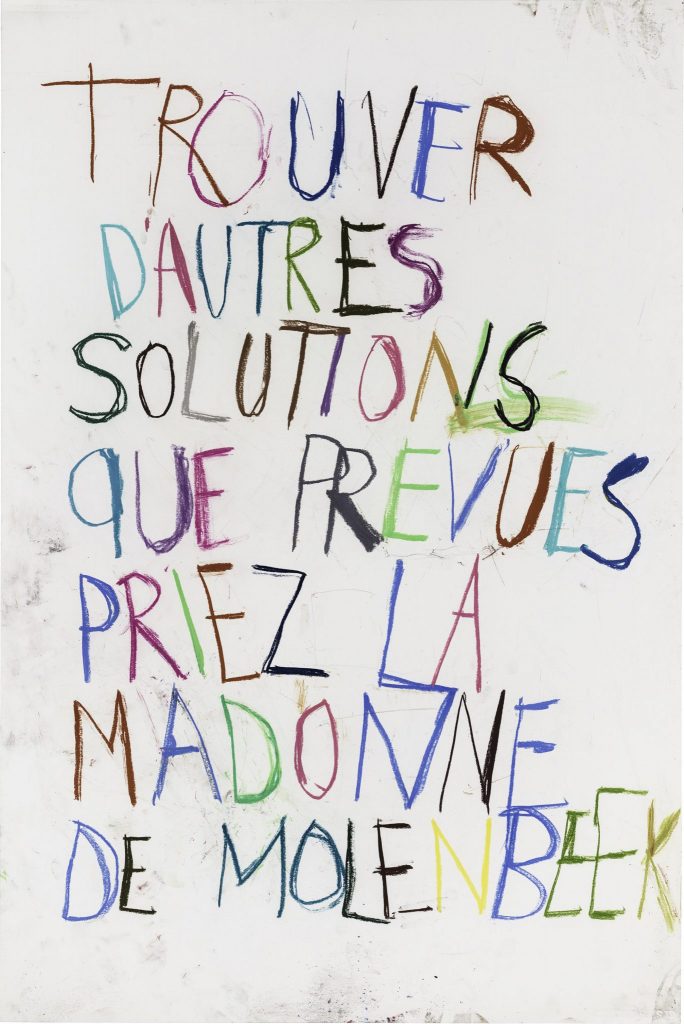 Philippe Vandenberg word drawing 2008 pastel on paper homme point