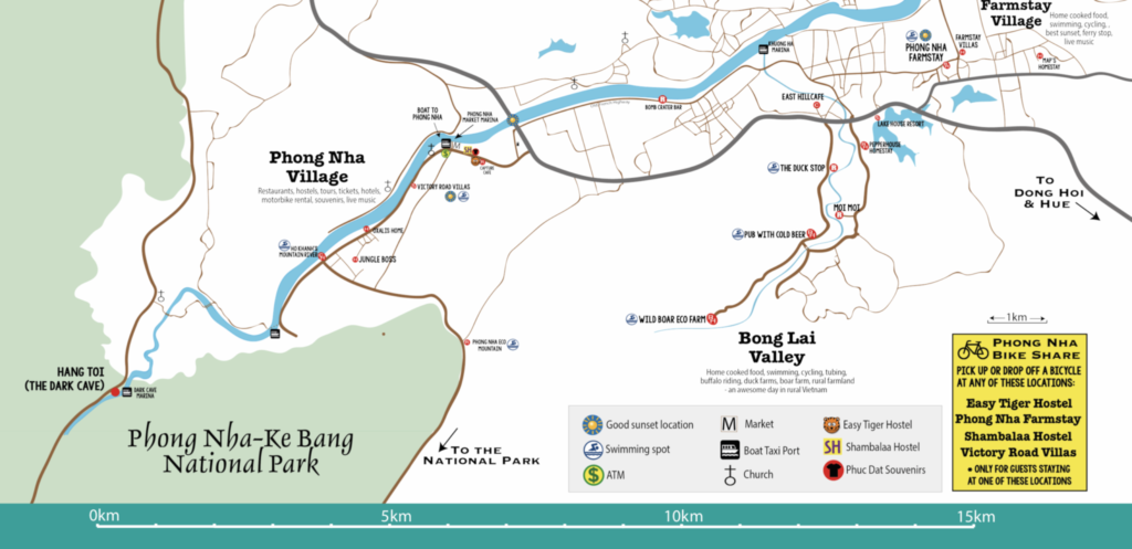 Bong Lai Valley Map, Phong Nha, Vietnam