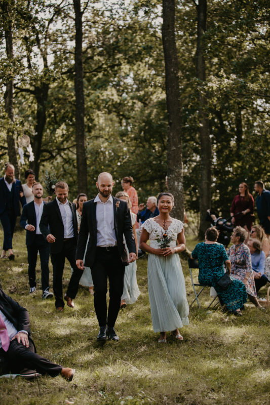 Bohemiskt bröllop med festivaltema