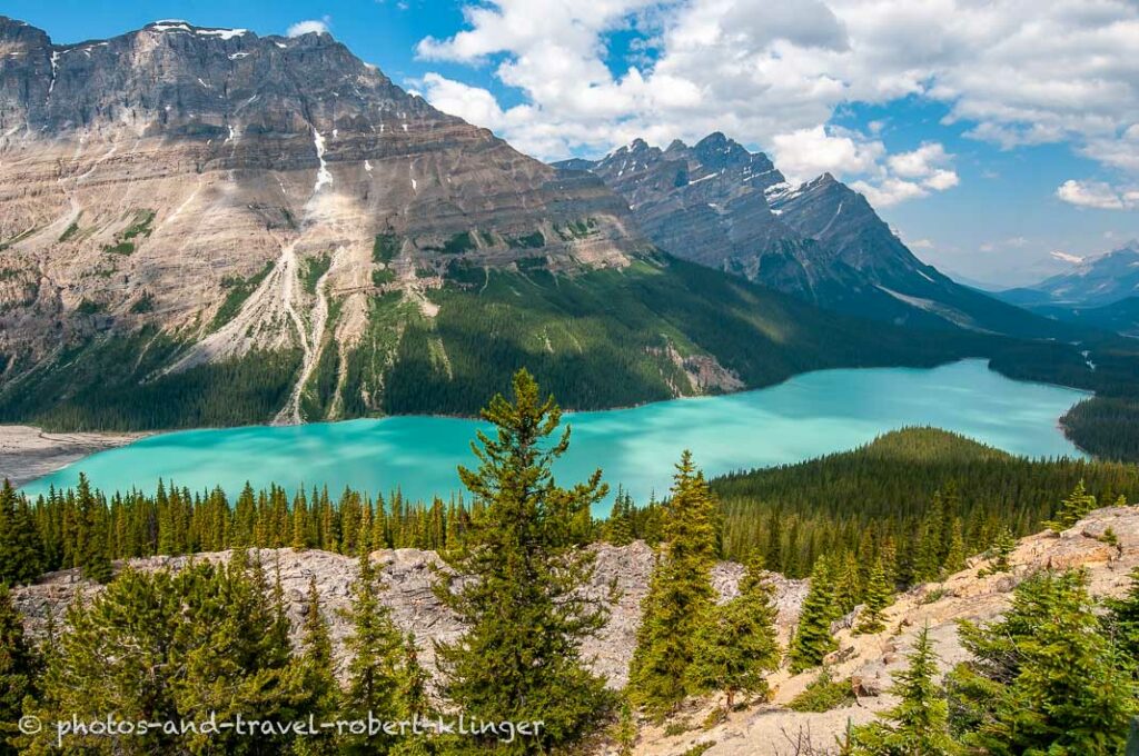 The Pyto Lake in the rocky Mountains