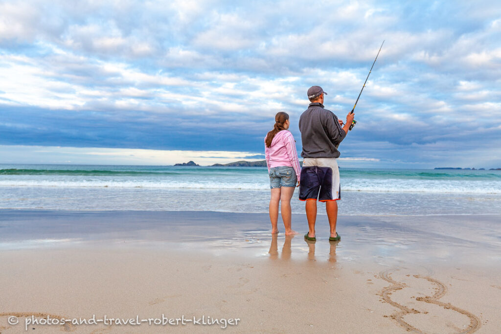 Ocean fishing at Taupo bay