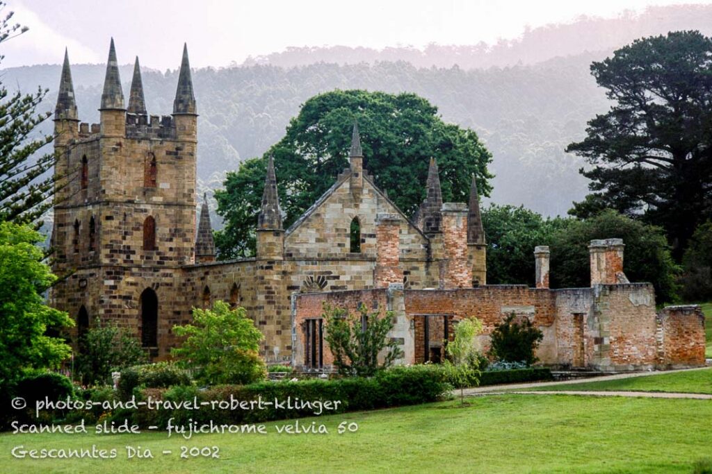 The church of Port Arthur in Tasmania