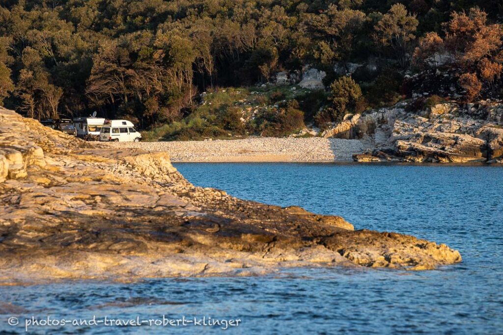 Free Camping next to the beach in Istria, Croatia