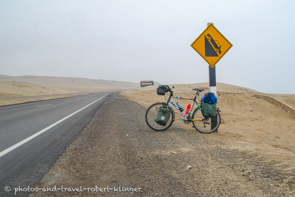 A very steep road in Lima