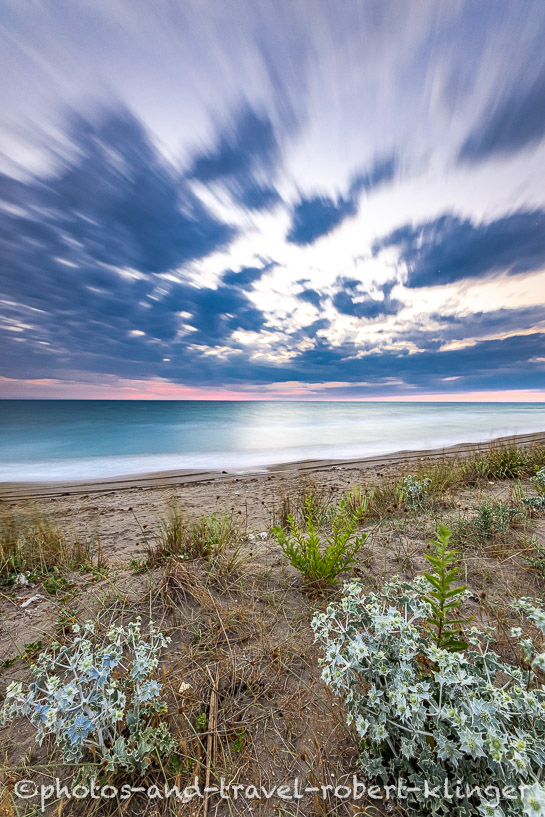 A sunset in Albania