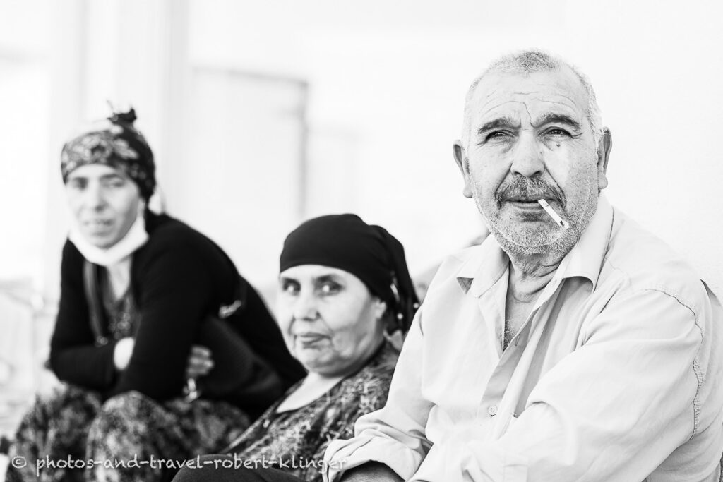 Black and white photo of Gypsies in Turkey