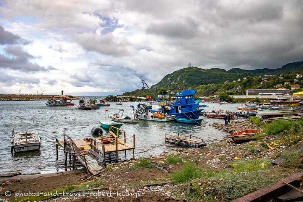 The harbour in Tekkeönü at the Black Sea in Turkey