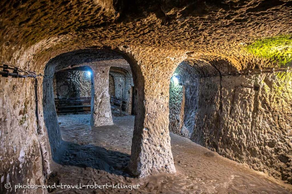 The underground city in Derinkuyu, Turkey