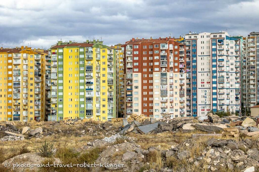 Big apparmenthouses in Kayseri in Anatolia in Turkey