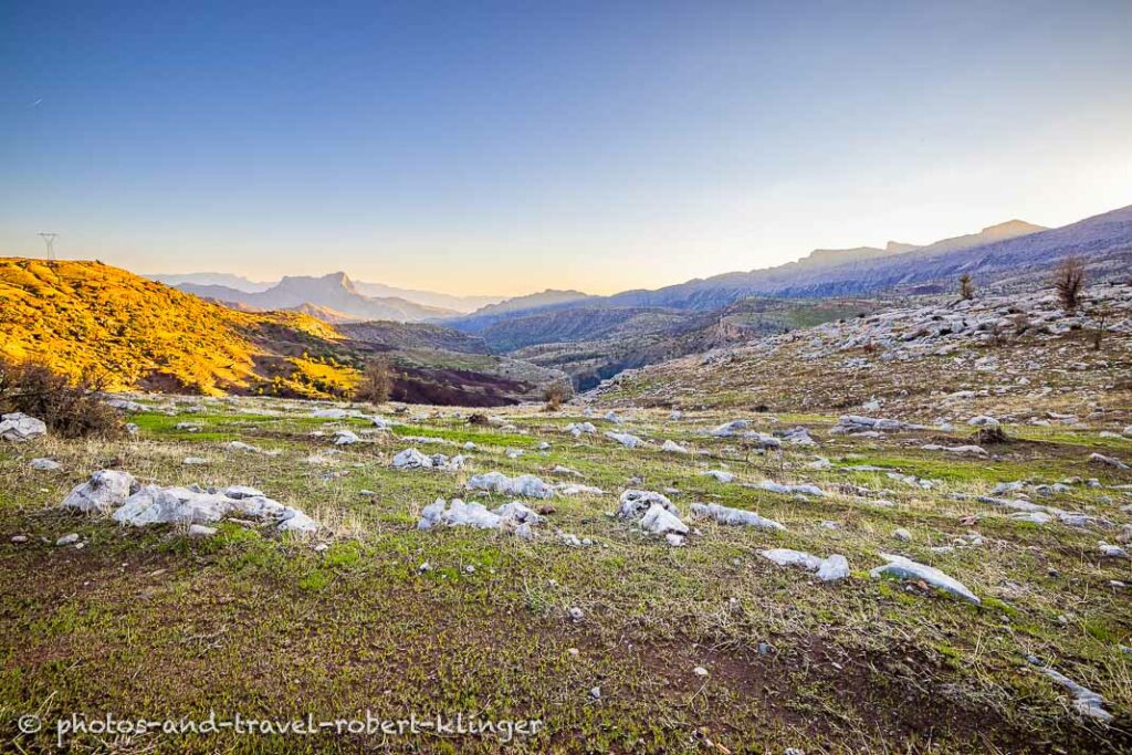 Beautiful mountainous landscape in Kurdistane, Turkey