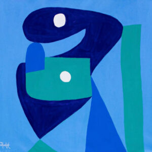 Personaje en azul -150x160cm-Enrique Pichardo- Baja