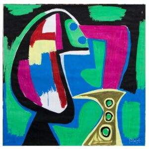 Saxofonista Enrique pichardo y su pintura