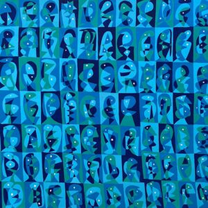 mosaico de cuerpos azules de enrique pichardo