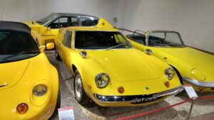 Haynes Motor Museum Yellow Porsche at Haynes Motor Museum