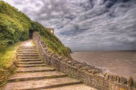 Poets walk clevedon Costal path leading up steps