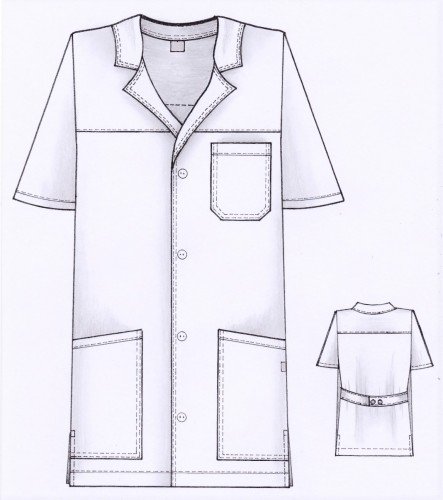 Jonas Läkarrock Kort 5501K-1