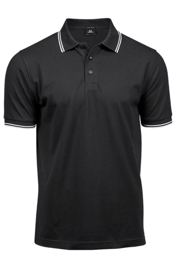 Tröja Piké Herr - Luxury Stretch Stripe Polo 1407