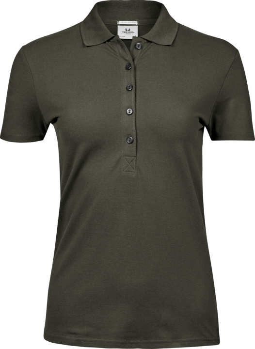 145 Luxury Stretch Polo Women Deep Green Arbetskläder Vården Arbetskläder Restaurang