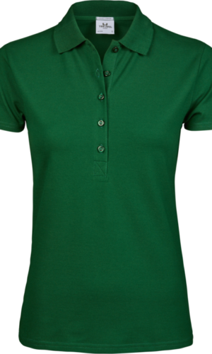 145 Luxury Stretch Polo Women Forest Green Arbetskläder Vården Arbetskläder Restaurang