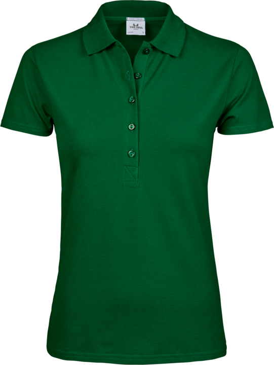145 Luxury Stretch Polo Women Forest Green Arbetskläder Vården Arbetskläder Restaurang