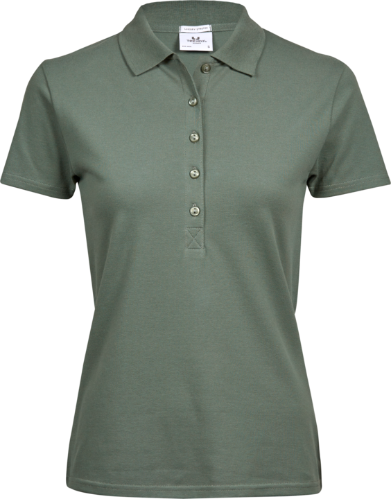 145 Luxury Stretch Polo Women Leaf Green Arbetskläder Vården Arbetskläder Restaurang