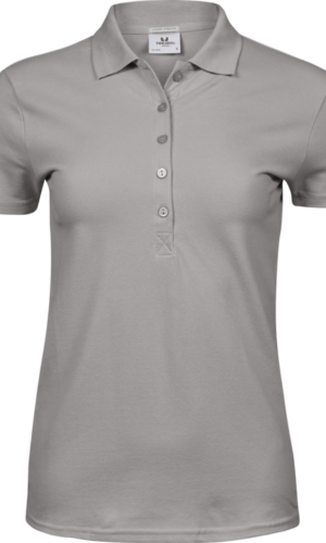 145 Luxury Stretch Polo Women Stone Arbetskläder Vården Arbetskläder Restaurang